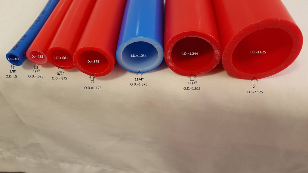 3/4x22 200& TOTAL~100& REDu0026100& Blue Certified Non-Barrier PEX Tubing R39710