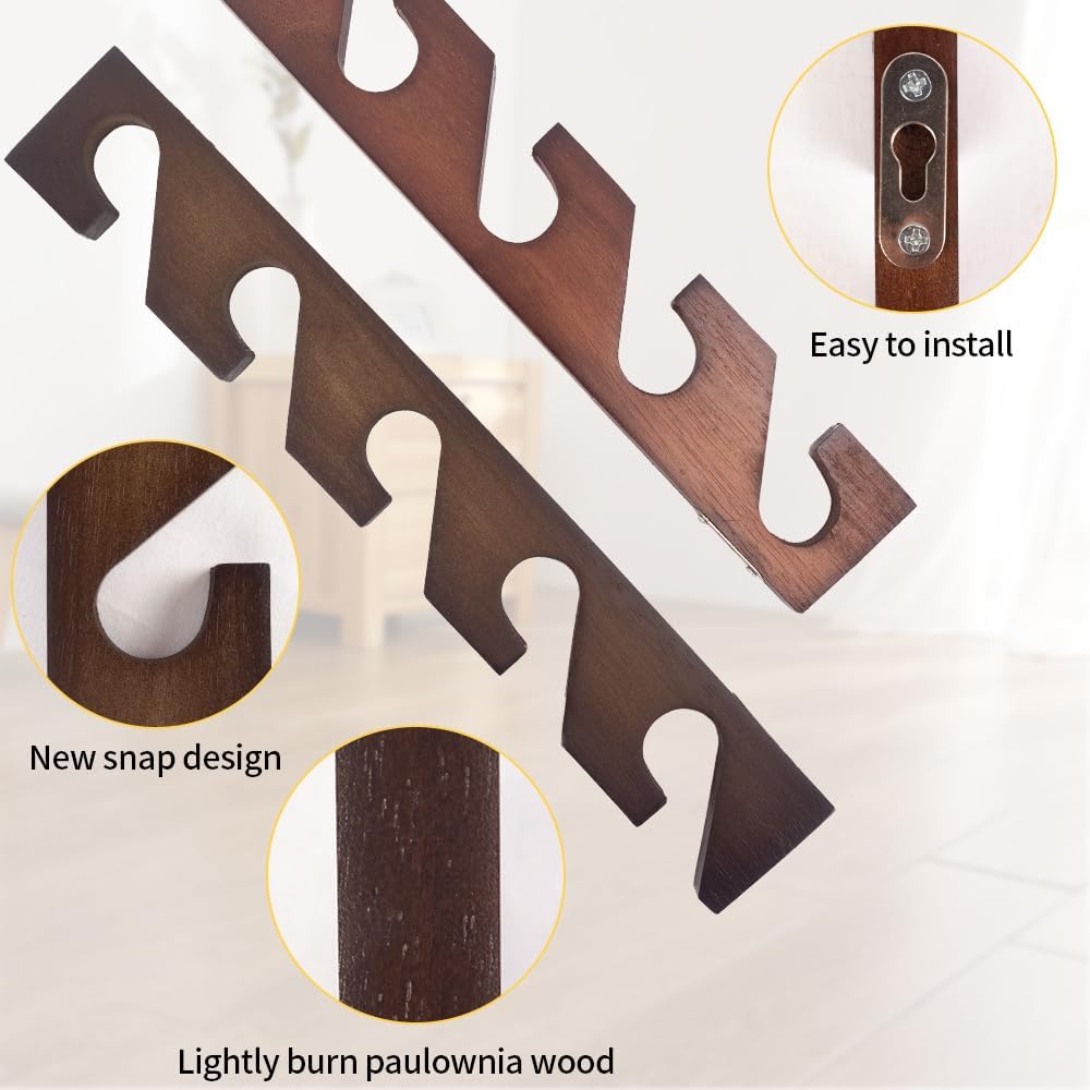 3 Pcs Wall Mounted Wooden Hat Rack T70613