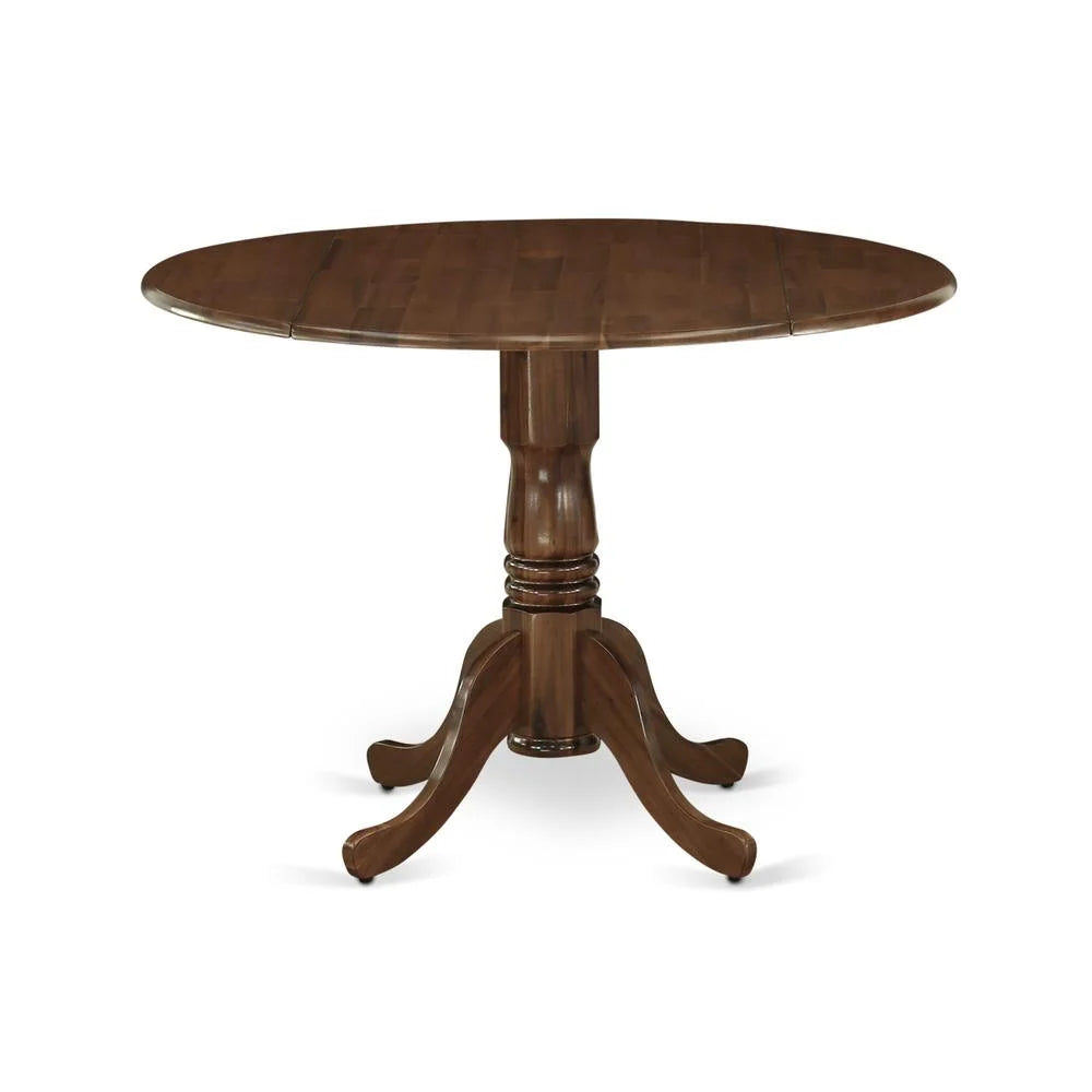 3 Piece Dining Set with Round Dropleaf Table and 2 Upholstered Chairs E383634