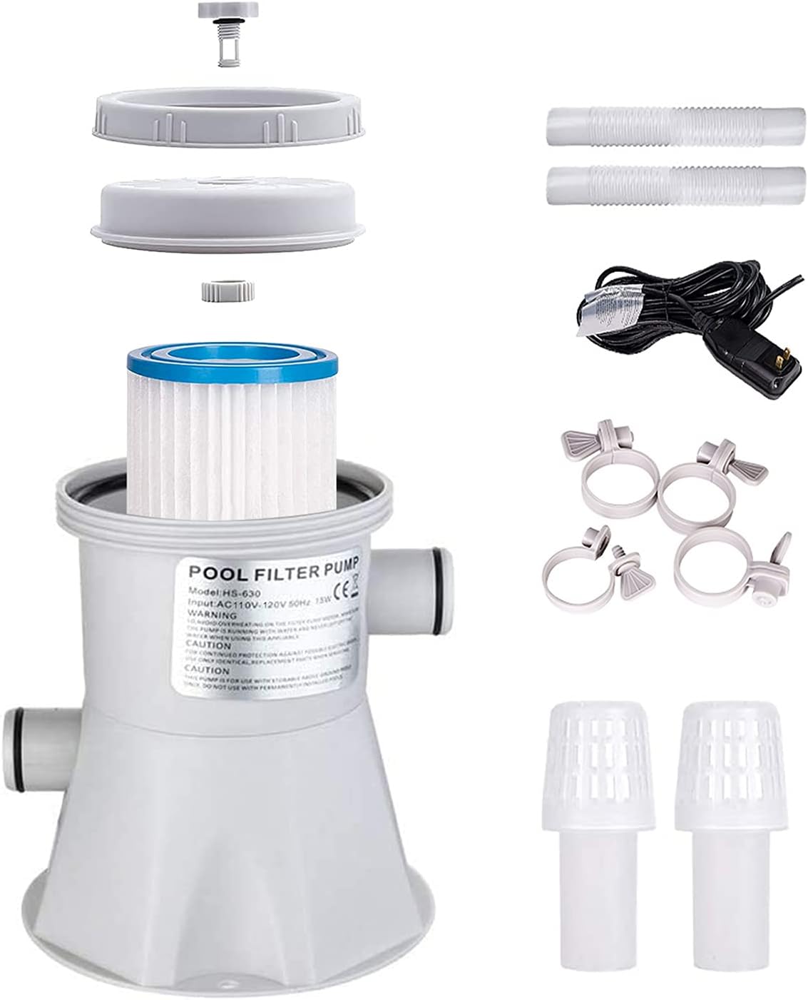 1000 GPH Above Ground Pool Filter Pump with Cartridge W9855