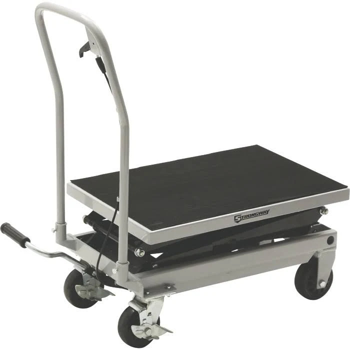 2-Speed Hydraulic Lift Table Cart, 500-Lb. Capacity, 50 3/4inch Lift Height P4456