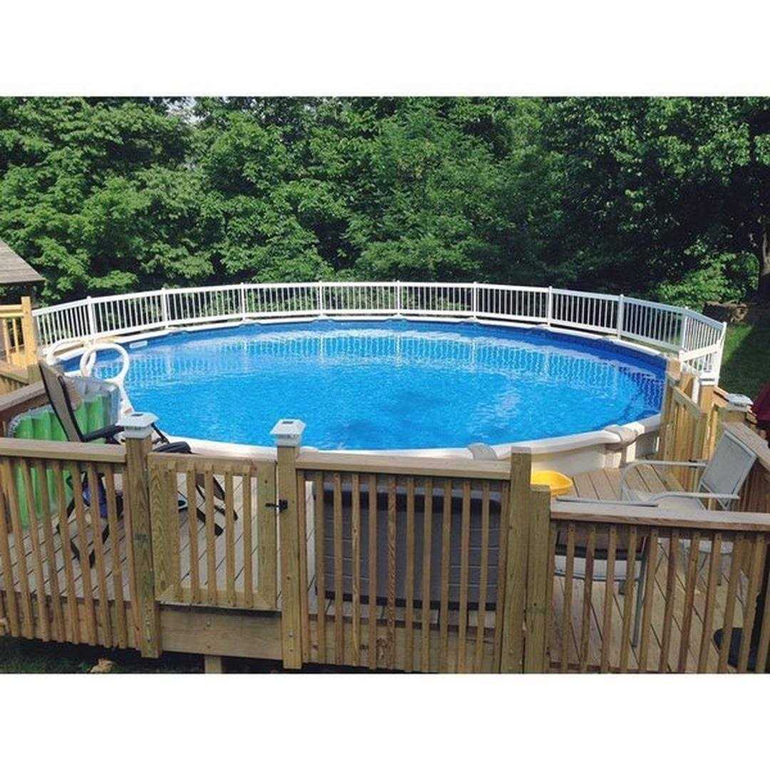 24 inch White Resin Above-Ground Pool Fence Kit L34858