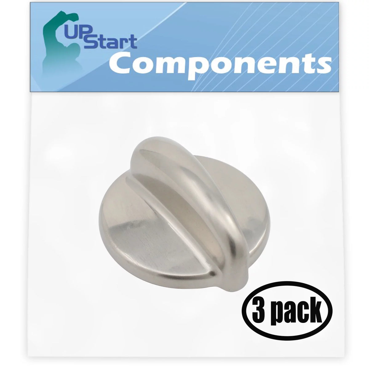 3 Pack Replacement Surface Burner Control Knob D370372