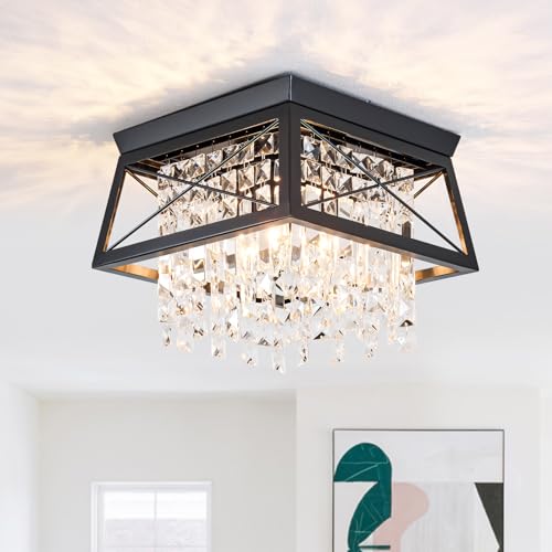 11.8 inch 4-Light Black Metal Ceiling Light O63431