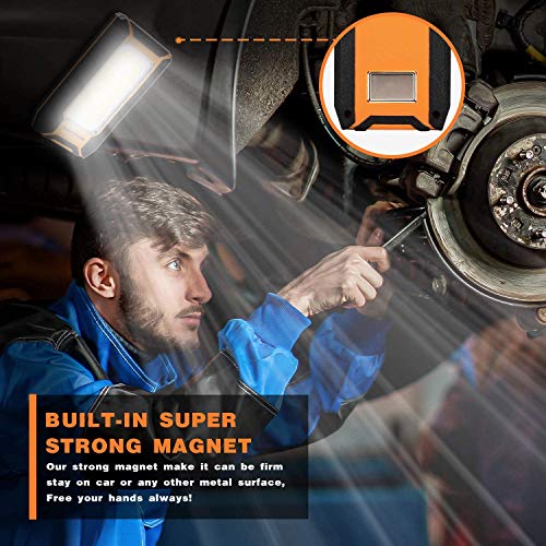 2 Pack LED Rechargeable Magnetic Work Light 40W 1500 Lumens Y170