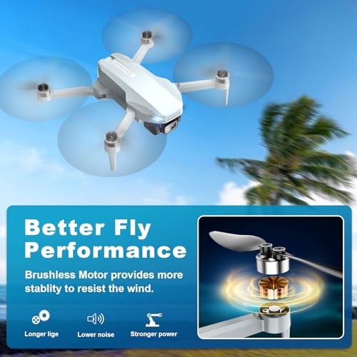 2K HD FPV Drone with Camera, Brushless Motor, Foldable E5354