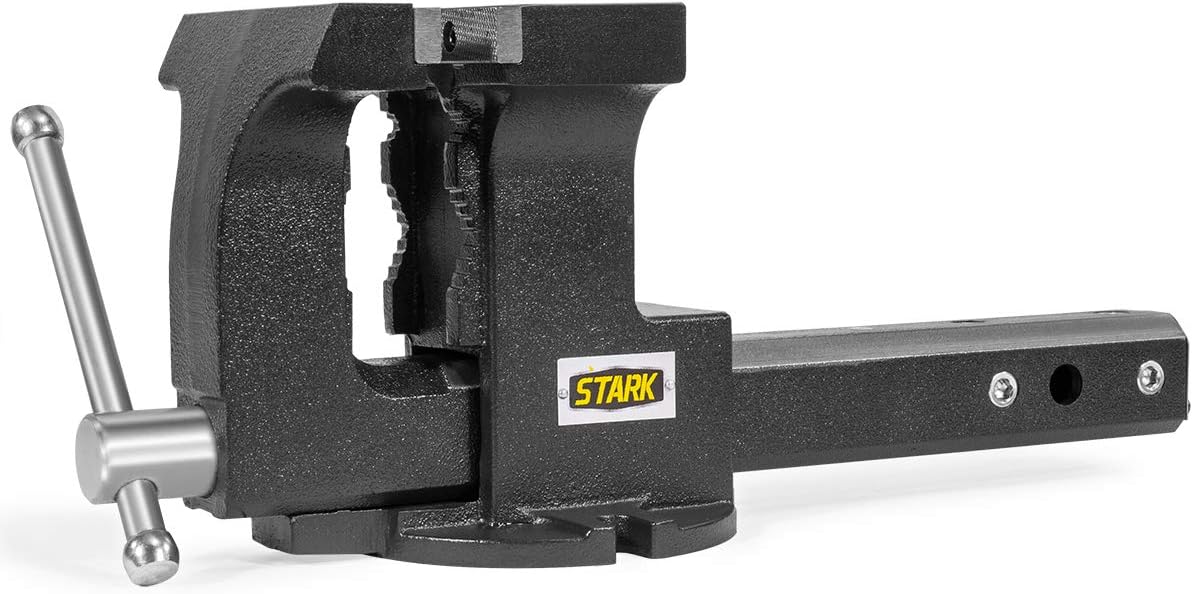 2-in-1 Tow Hitch Truck Vise 6" Bench Vise Grey T99572