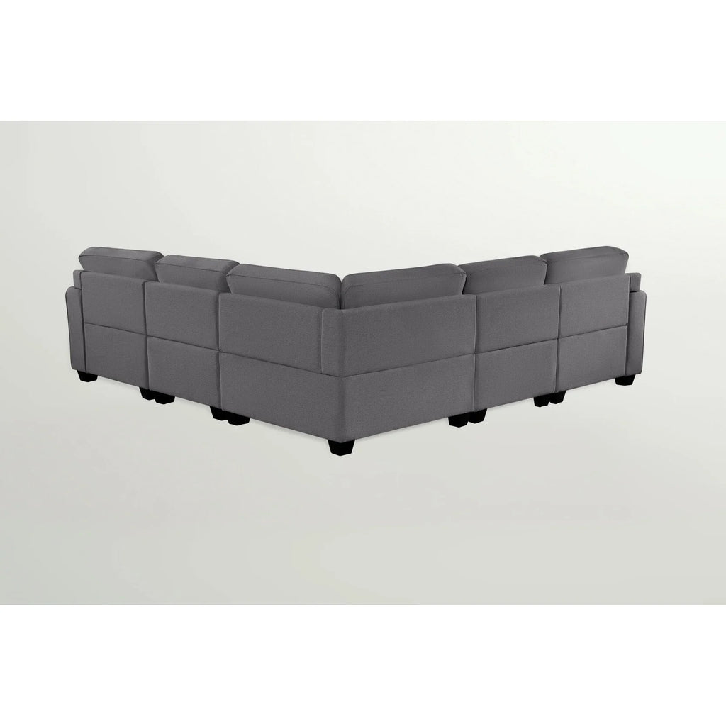 Reversible Sectional Sofa Dark Grey D5729