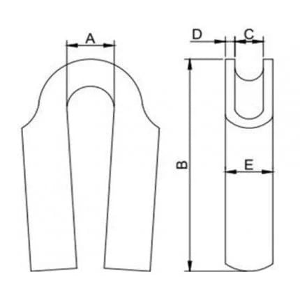 316 Stainless Steel Wire Rope Thimble 18mm 10-Pack S8056