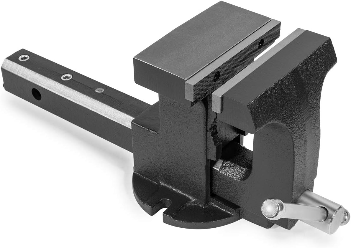 2-in-1 Tow Hitch Truck Vise 6" Bench Vise Grey T99572