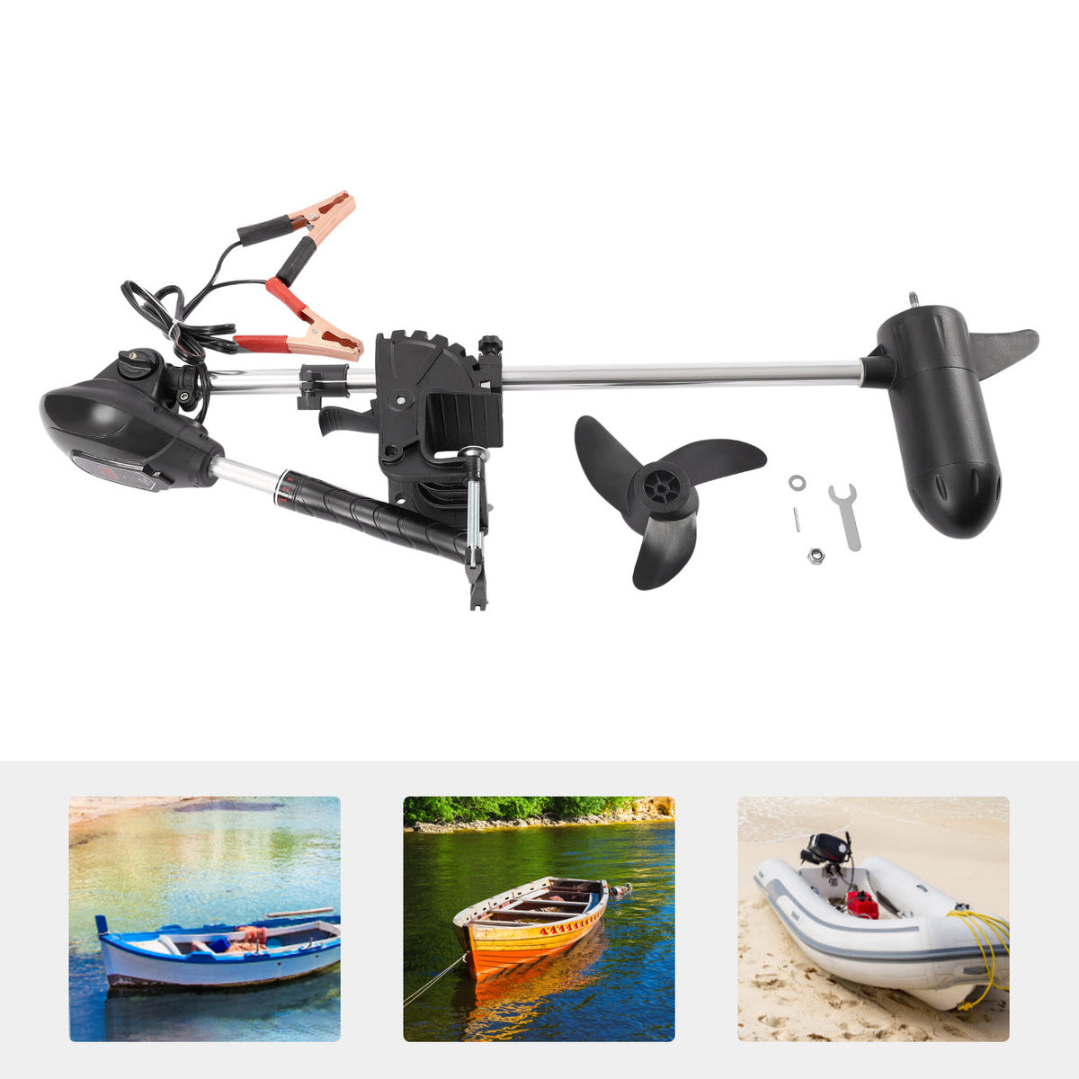 12V 60lb Electric Trolling Motor with LED Battery Indicator Z2550
