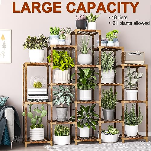 10 Tier Wood Plant Stand O8830