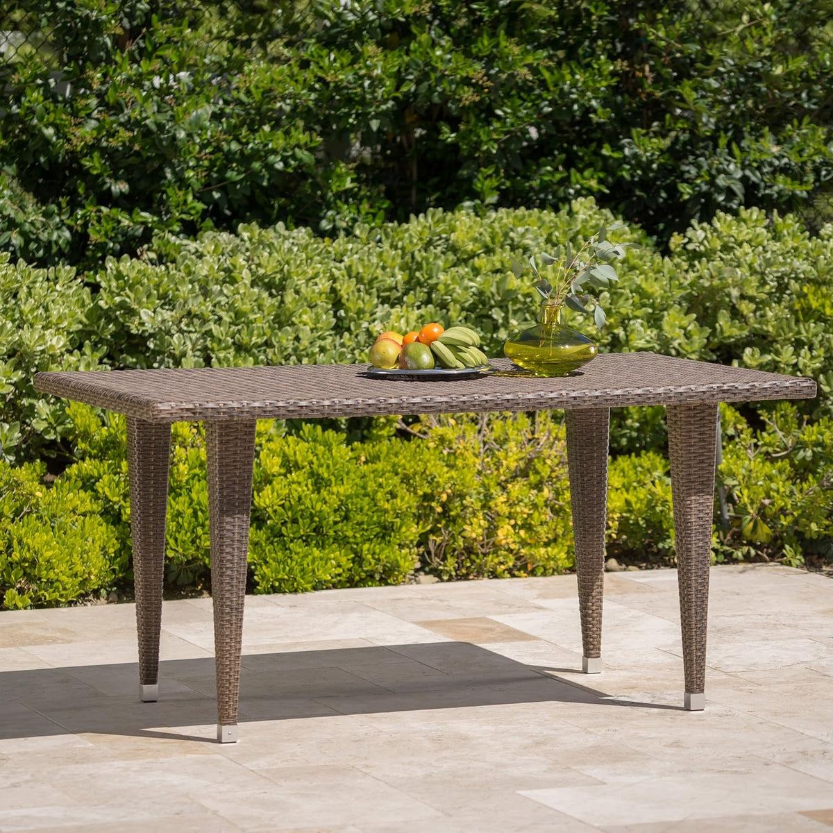 Outdoor Rectangular Wicker Dining Table W2119