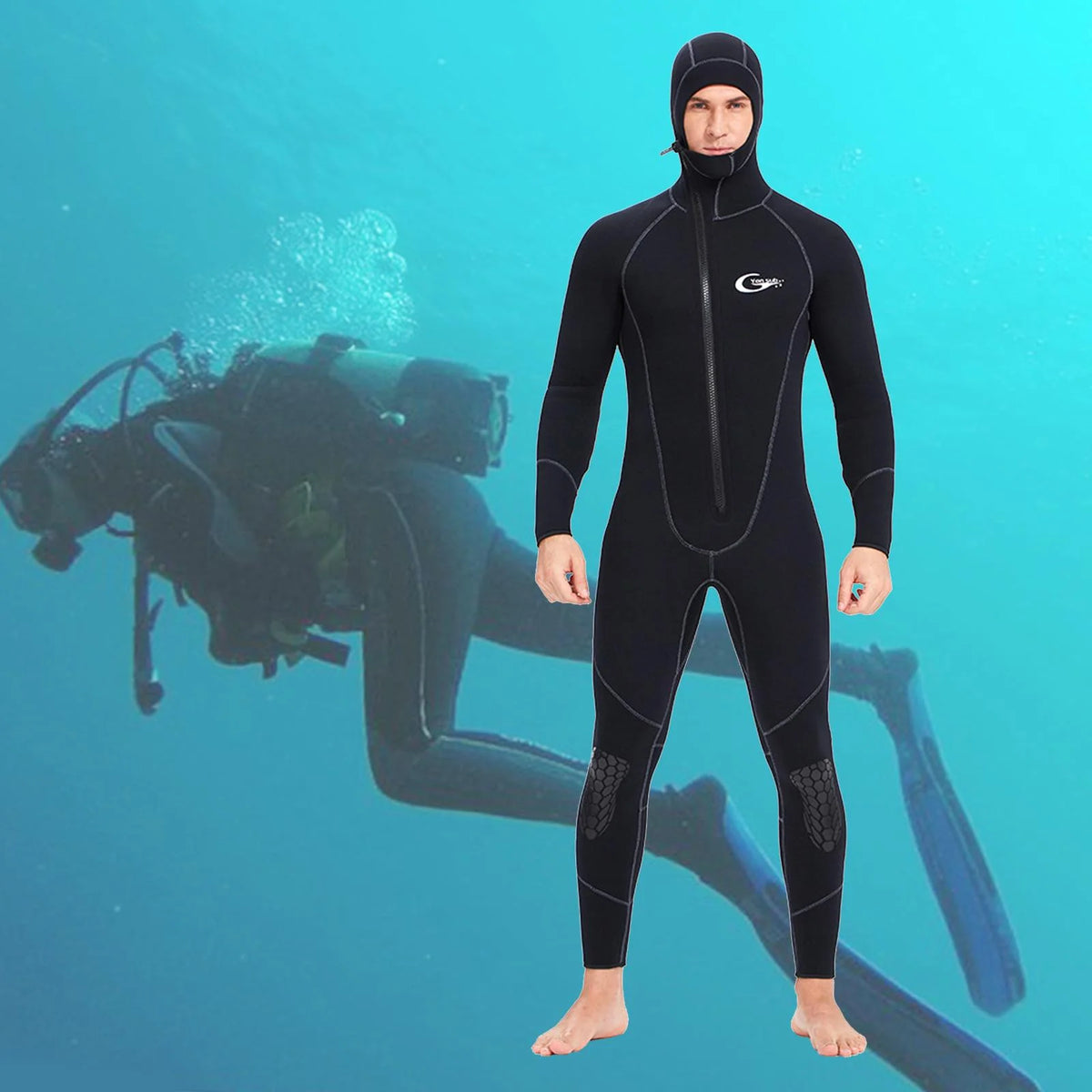 3mm Neoprene Front Zip Full Body Wetsuit XXL X91109