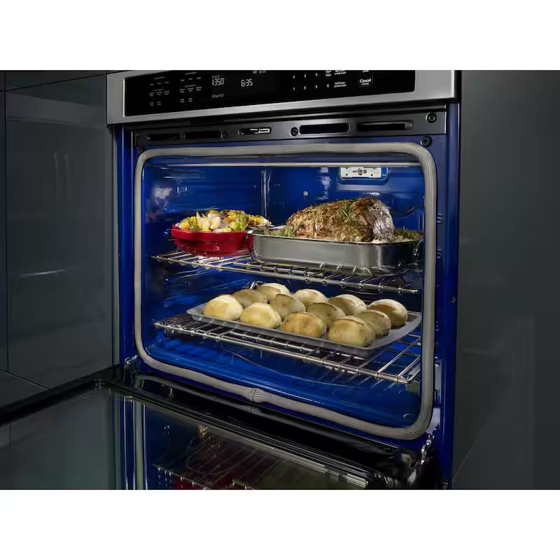 27 in. Double Electric Wall Oven Self-Cleaning with Convection in Stainless Steel C437