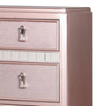 Pink 5 Drawer Solid Wood Chest with Mirror G79261