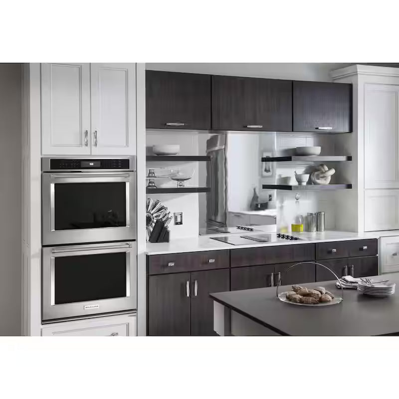 27 in. Double Electric Wall Oven Self-Cleaning with Convection in Stainless Steel C437