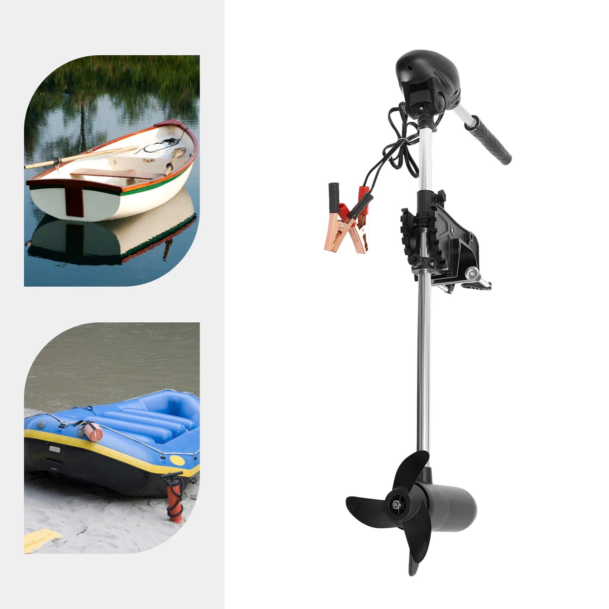 12V 60lb Electric Trolling Motor with LED Battery Indicator Z2550