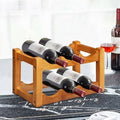 6 Bottle Solid Wood Tabletop Wine Bottle Rack J6507