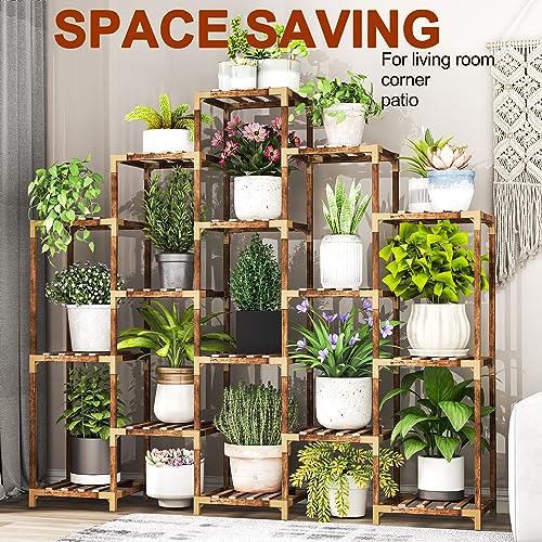 10 Tier Wood Plant Stand O8830