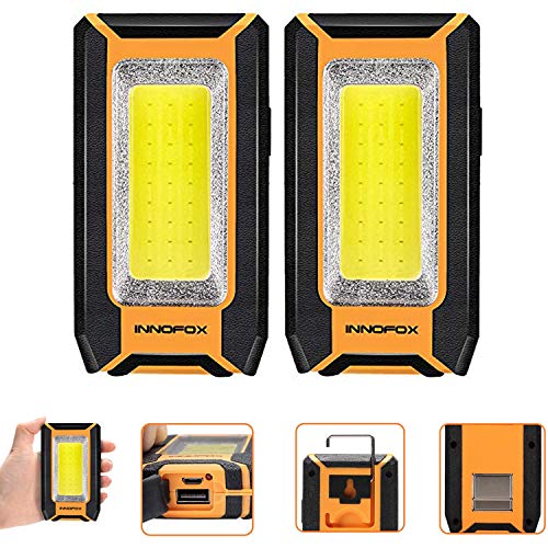 2 Pack LED Rechargeable Magnetic Work Light 40W 1500 Lumens Y170
