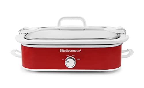 3.5Qt Red Casserole Slow Cooker with Locking Lid H945754