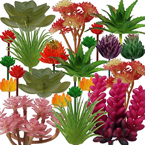 22pcs Green Artificial Succulents D953700