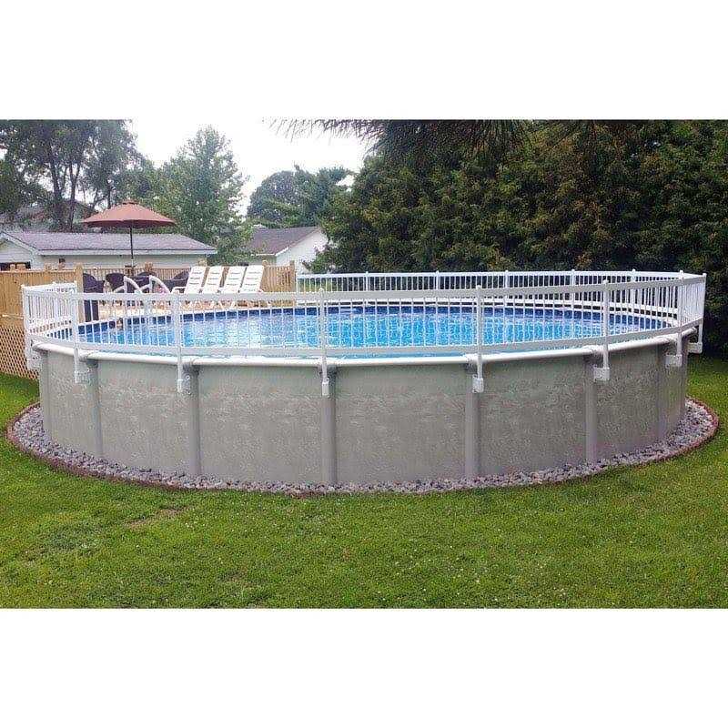 24 inch White Resin Above-Ground Pool Fence Kit L34858