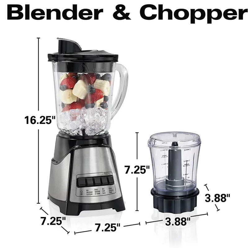 Countertop Blender with 40oz Glass Jar and Vegetable Chopper E73052
