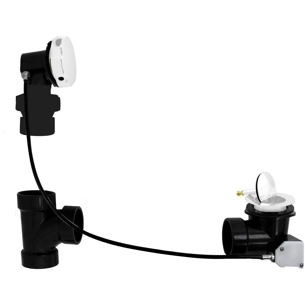 White ABS Cable Drive Bath Waste Z502