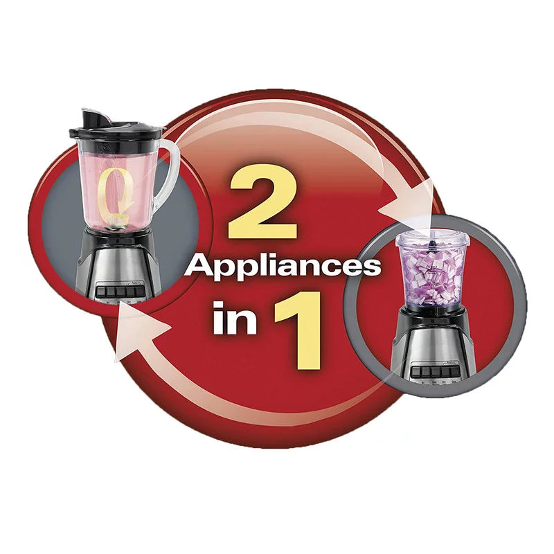 Countertop Blender with 40oz Glass Jar and Vegetable Chopper E73052