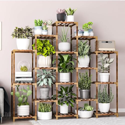10 Tier Wood Plant Stand O8830