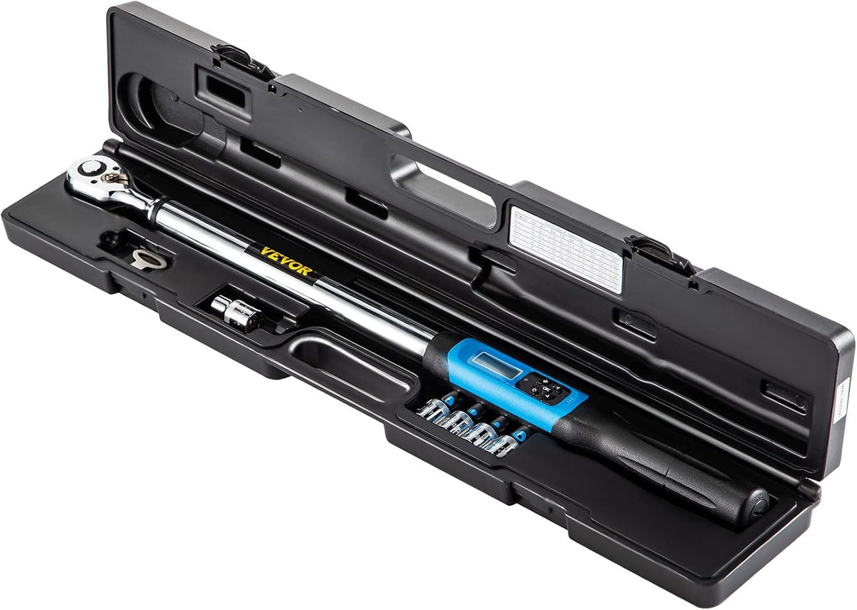1/2 Drive Digital Torque Wrench 12.5-250.7 ft-lb with Socket Set & Case V43129