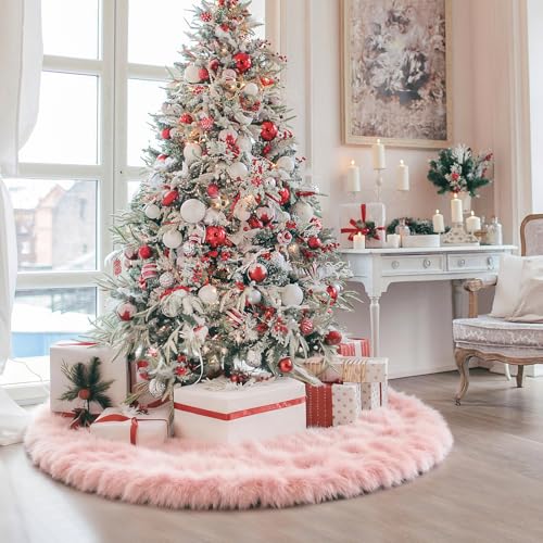 36 inch White Plush Velvet Tree Skirt H73115