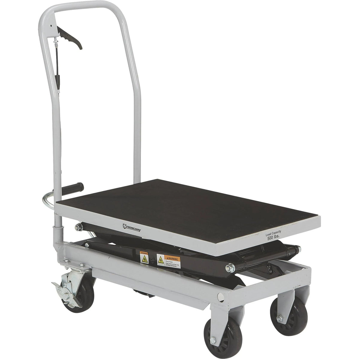 2-Speed Hydraulic Lift Table Cart, 500-Lb. Capacity, 50 3/4inch Lift Height P4456