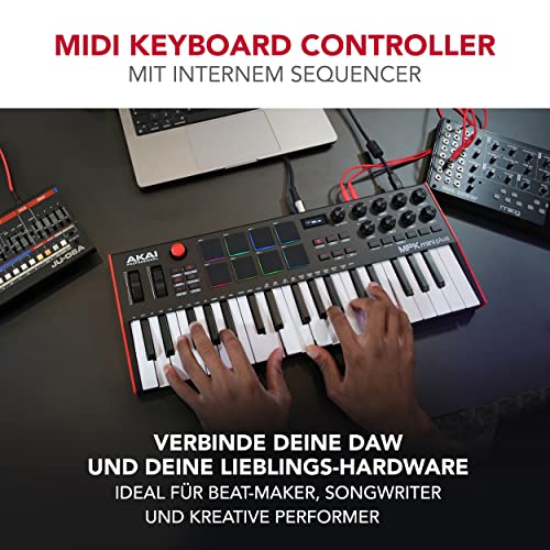 37 Mini Keys USB MIDI Keyboard Controller with 8 MPC Pads F811