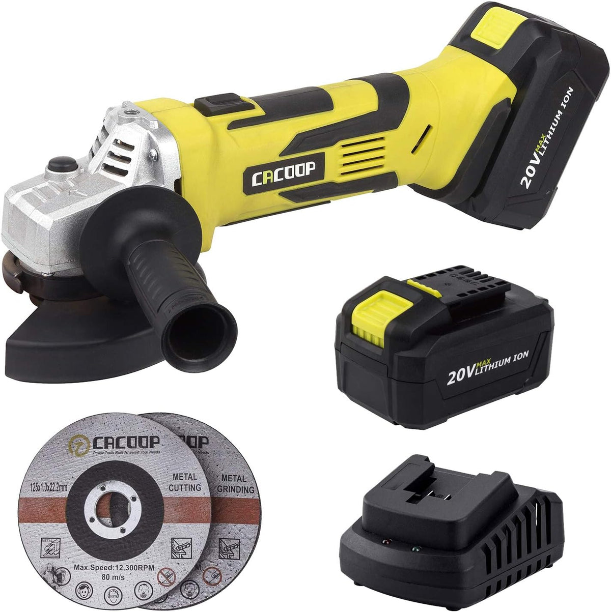 20V 4-1/2" Cordless Angle Grinder with 4.0Ah Battery and Charger, Pack of 2 B73451