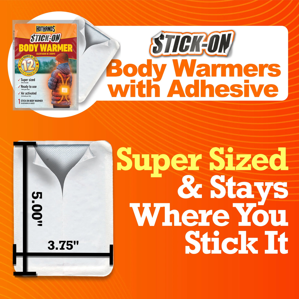 Stick-On Body Warmers 8 Pack F55378