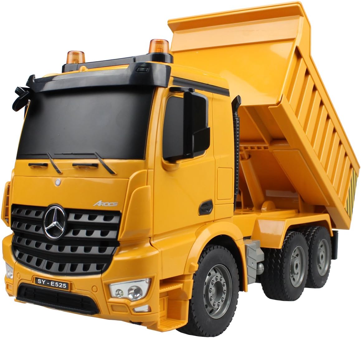 1/20 Scale 6 Channel RC Dump Truck Toy, Pack of 2 E910750