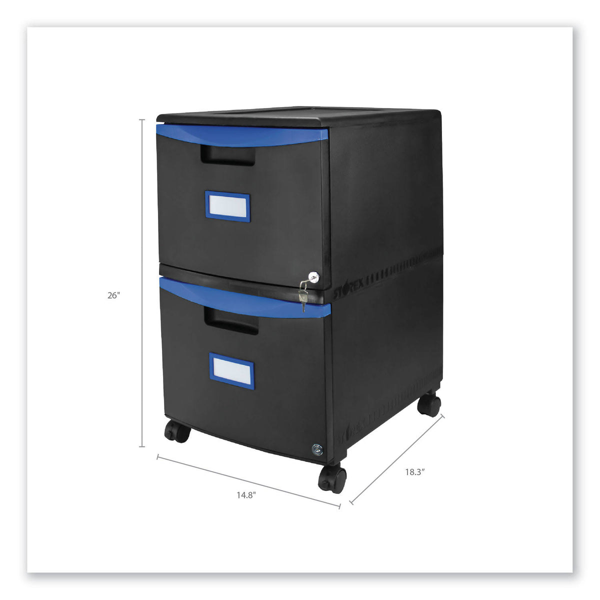 2-Drawer Mobile Filing Cabinet P230
