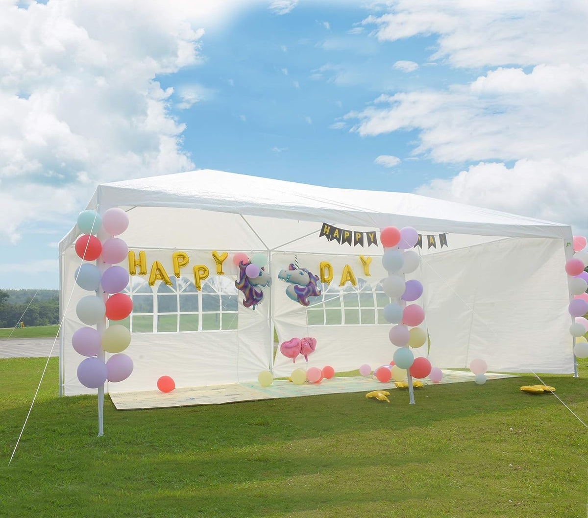 10'x30' Heavy Duty Canopy Tent with 6 Removable Side Walls G701937