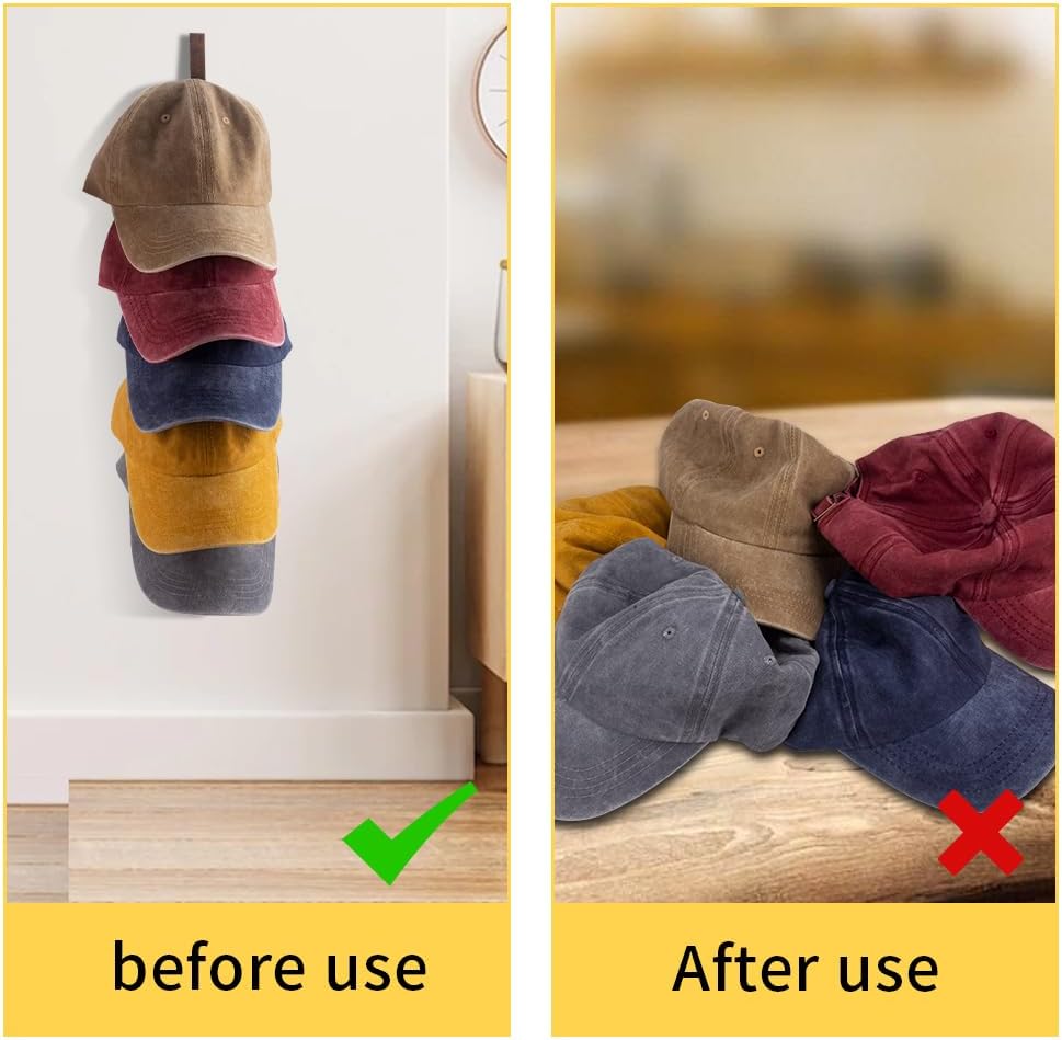 3 Pcs Wall Mounted Wooden Hat Rack T70613