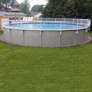 24 inch White Resin Above-Ground Pool Fence Kit L34858