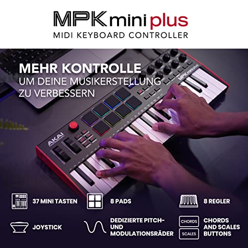 37 Mini Keys USB MIDI Keyboard Controller with 8 MPC Pads F811