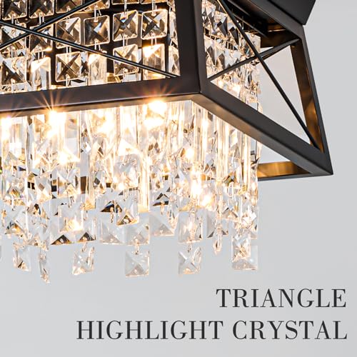 11.8 inch 4-Light Black Metal Ceiling Light O63431