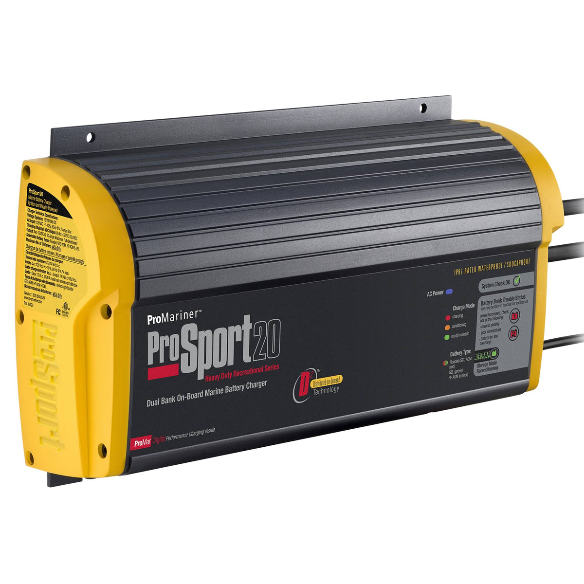 20 Amp 2 Bank On-Board Marine Battery Charger Z525338