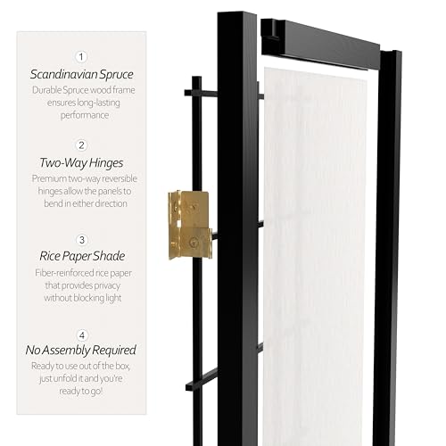 2 ft. 3 Panels Rosewood Shoji Screen S57300