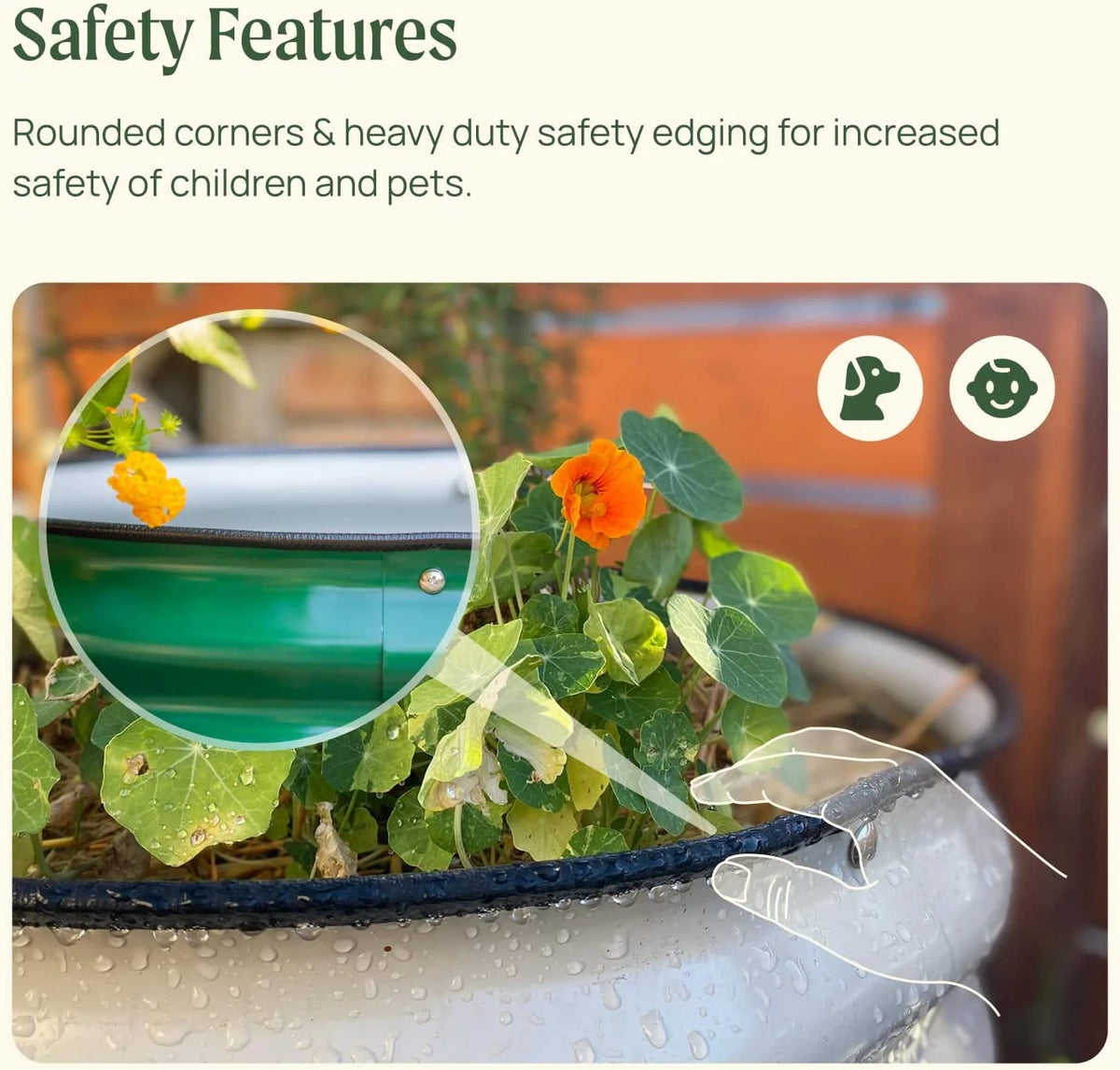 17" Tall 6 in 1 Metal Raised Garden Bed H313