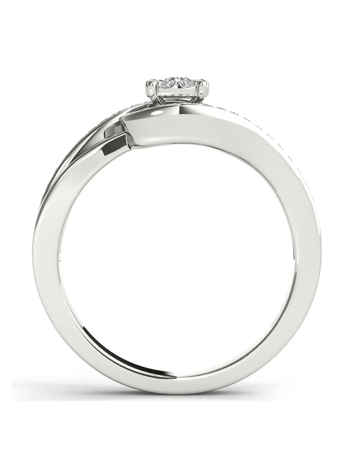 1/5Ct TDW Diamond 10K White Gold Engagement Ring Q2326