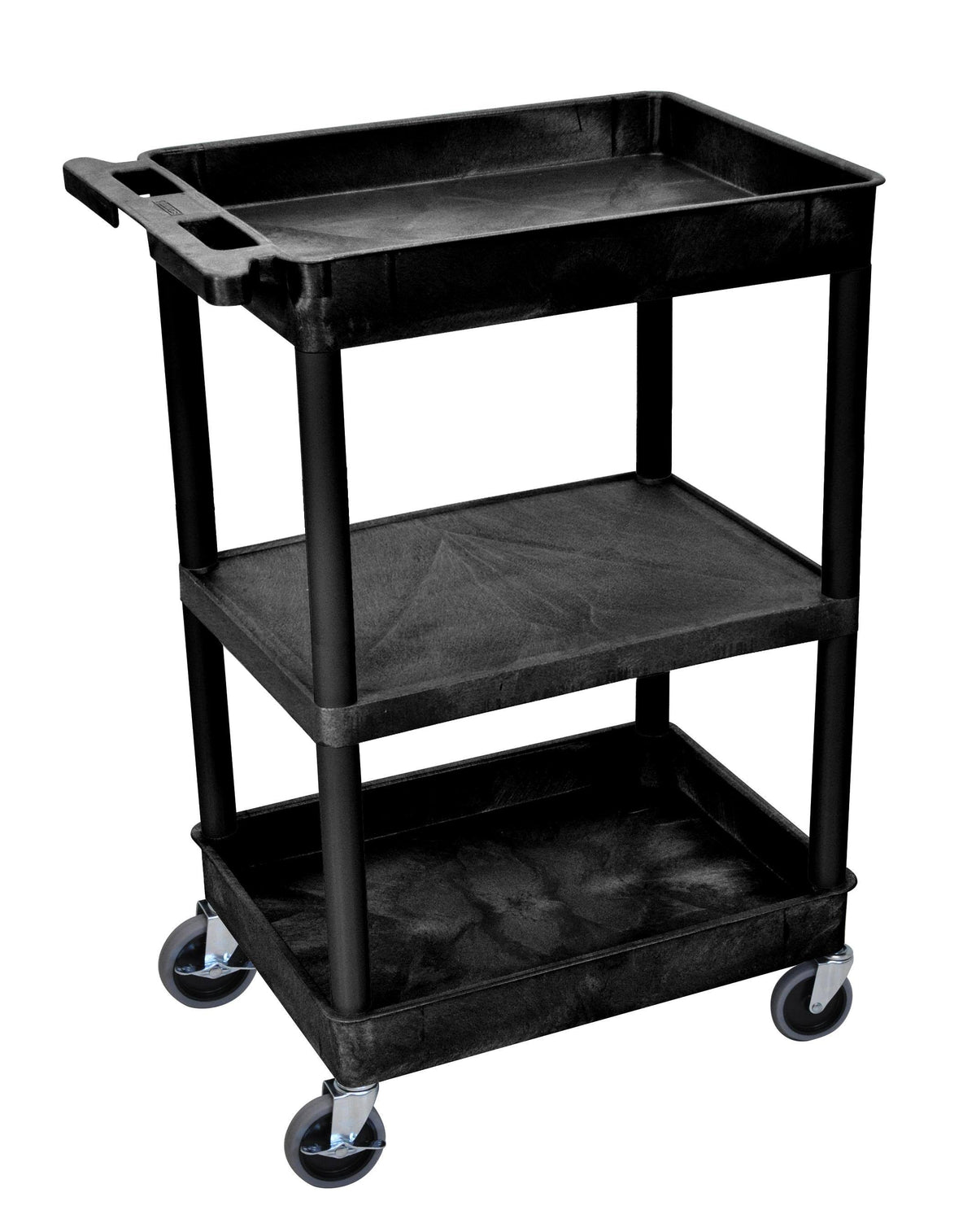 3 Shelf Black Tub Cart I1140